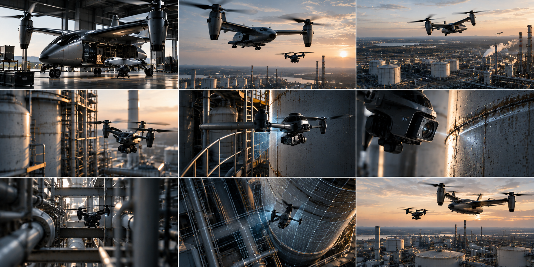 Illustrative render of robotic inspection operations